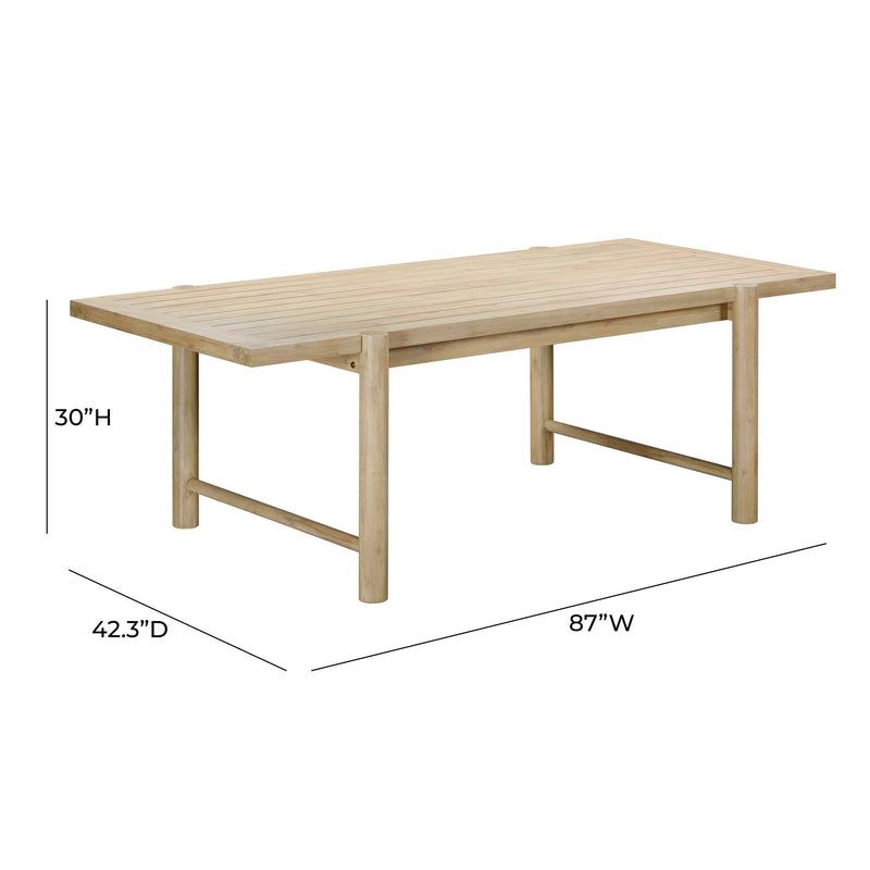 Gata - Outdoor Rectangular Dining Table - Light Teak - R&R Furniture Gallery (Fountain Valley, CA)