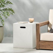 Modern Tank Holder Side Table With Smooth Concrete Surface - R&R Furniture Gallery (Fountain Valley, CA)