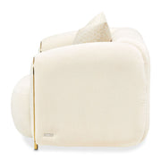 Sassani - Accent Chair - Crepe / Gold - R&R Furniture Gallery (Fountain Valley, CA)