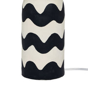 Tropea - Black Waves Papier Mache Table Lamp - Black Waves - R&R Furniture Gallery (Fountain Valley, CA)