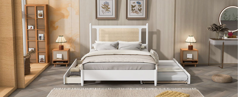 Platform Bed With 2 Big Drawers & Trundle - R&R Furniture Gallery (Fountain Valley, CA)