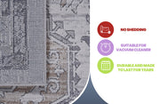 Marfi - 8' X 10' Oriental Area Rug - Ivory / Beige - R&R Furniture Gallery (Fountain Valley, CA)