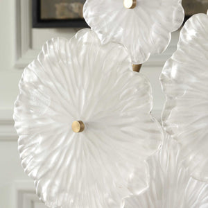 Glass - Garden Table Sculpture - Gold / White