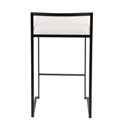 Lumi Source Fuji contemporary style stackable counter stool set with sleek design and wooden finish for modern kitchen or bar area
