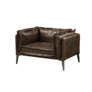 Porchester - Chair - Distress Chocolate Top Grain Leather - R&R Furniture Gallery (Fountain Valley, CA)