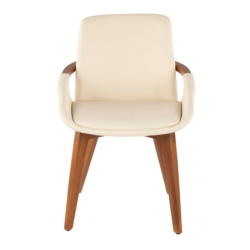 Lumi Source Cosmo mid-century side chair with wooden legs and upholstered seat in a modern design.