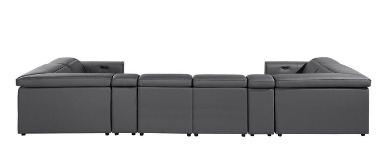 1224 - 8-Piece U-Shaped Sectional Sofa In With 2 Power Recliners & Power Headrests