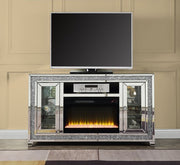 Noralie - 35" TV Stand With Fireplace & LED - Mirrored & Faux Diamonds - R&R Furniture Gallery (Fountain Valley, CA)