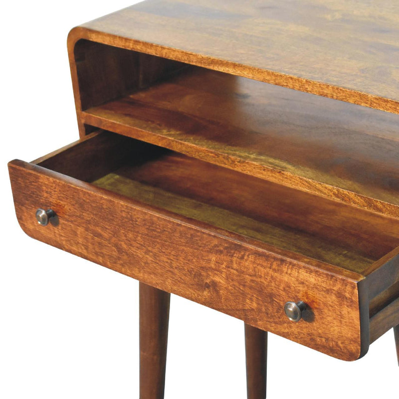 Curved Chestnut Console Table - R&R Furniture Gallery (Fountain Valley, CA)