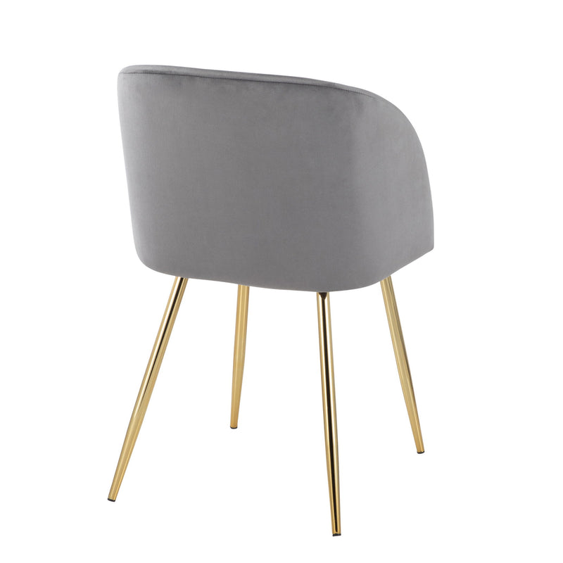 Set of two Lumi Source Fran contemporary elegant design chairs with sleek, modern styling and comfortable cushioned seats.