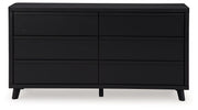 Danziar - Six Drawer Dresser - Black - R&R Furniture Gallery (Fountain Valley, CA)