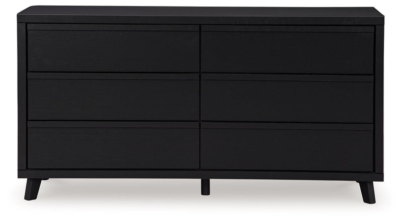 Danziar - Six Drawer Dresser - Black - R&R Furniture Gallery (Fountain Valley, CA)