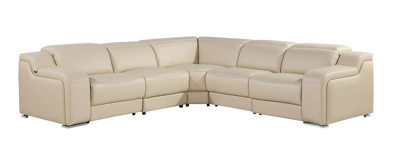 1116 - Power Reclining Italian Leather Sectional - R&R Furniture Gallery (Fountain Valley, CA)