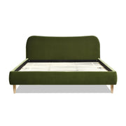 Roman - Curved Headboard Upholstered Platform Bed - R&R Furniture Gallery (Fountain Valley, CA)