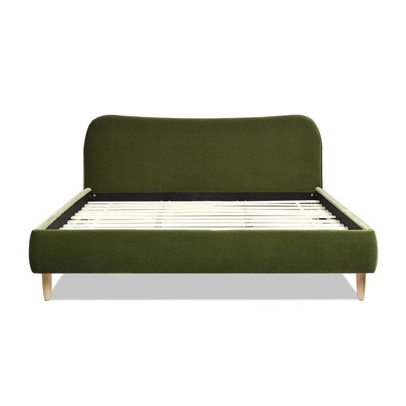 Roman - Curved Headboard Upholstered Platform Bed - R&R Furniture Gallery (Fountain Valley, CA)
