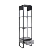 Raziela - TV Stand Side Pier - Concrete Gray & Black - R&R Furniture Gallery (Fountain Valley, CA)