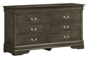 Elegant traditional storage dresser by Glory Furniture with multiple drawers and classic wooden finish, ideal for bedroom organization.