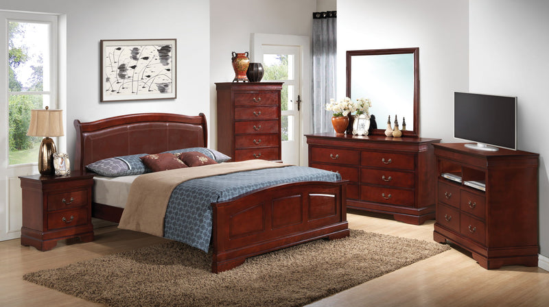 Panel Sleigh Bed Elegantly Crafted - R&R Furniture Gallery (Fountain Valley, CA)