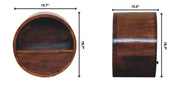 Floating Circle Bedside Table - Chestnut - R&R Furniture Gallery (Fountain Valley, CA)