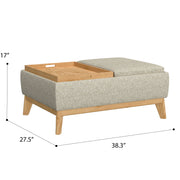 Reversible Tray Ottoman - Tan - R&R Furniture Gallery (Fountain Valley, CA)