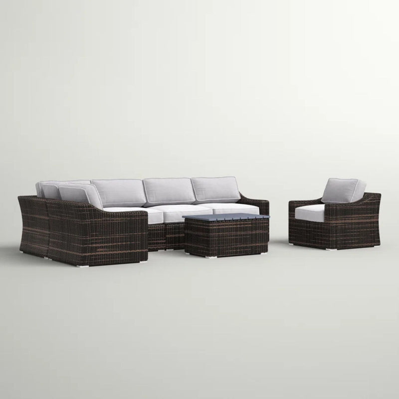 Stylish Sofa Seating Group With Cushions Perfect For Outdoor Gatherings - R&R Furniture Gallery (Fountain Valley, CA)