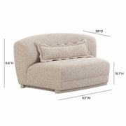 Marion - Textured Boucle Armless Loveseat - Two-Tone - R&R Furniture Gallery (Fountain Valley, CA)