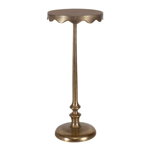 Aluminum Accent Table - Antique Brass