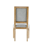 French Country Style Dining Chair With Upholstered Seating And Fluted Legs - R&R Furniture Gallery (Fountain Valley, CA)