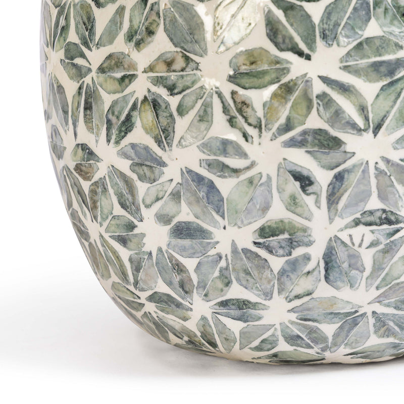 Yaya - Capiz Shell Table Lamp - Green - R&R Furniture Gallery (Fountain Valley, CA)
