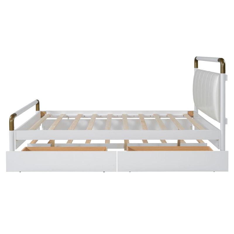 Storage Platform Bed, With 2 Big Drawers, Trundle - R&R Furniture Gallery (Fountain Valley, CA)