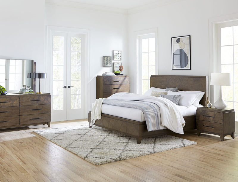 Broderick Two-Drawer Nightstand in Wild Oats Brown