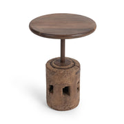 Amira - Large Round Accent Table - Dark Brown - R&R Furniture Gallery (Fountain Valley, CA)