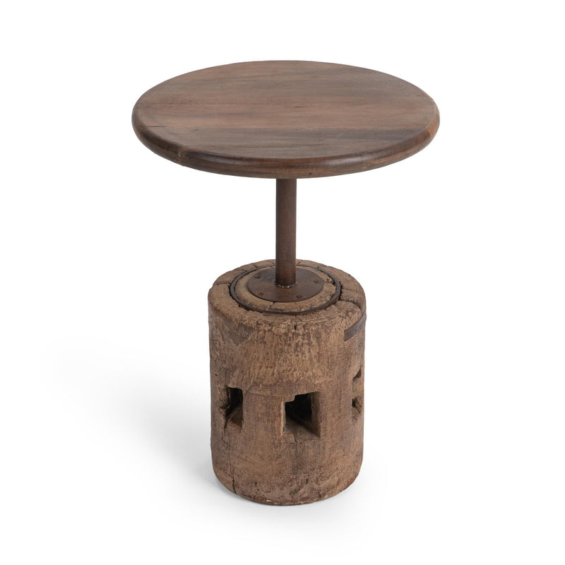 Amira - Large Round Accent Table - Dark Brown - R&R Furniture Gallery (Fountain Valley, CA)