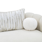 Scotts Square - Sofa - Cornsilk / Light Champagne - R&R Furniture Gallery (Fountain Valley, CA)
