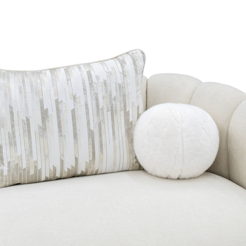 Scotts Square - Sofa - Cornsilk / Light Champagne - R&R Furniture Gallery (Fountain Valley, CA)