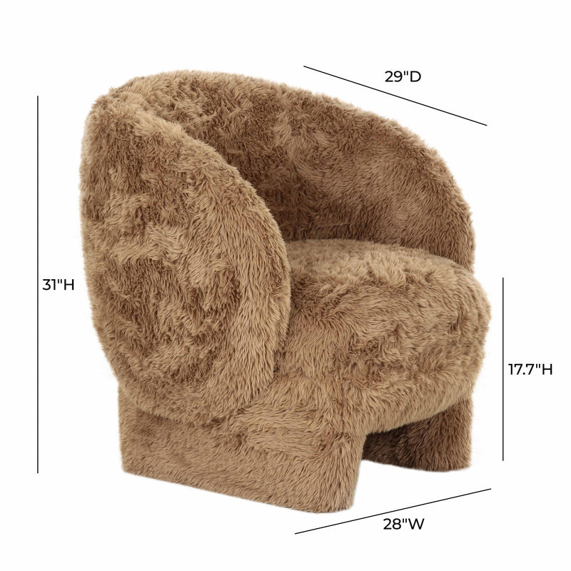 Kiki - Vegan Shearling Accent Chair - R&R Furniture Gallery (Fountain Valley, CA)