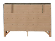Marilla dresser by Glory Furniture featuring a modern wooden design with multiple drawers for ample storage.