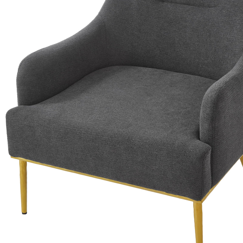 Modern Elegance Accent Chair With Curved Backrest