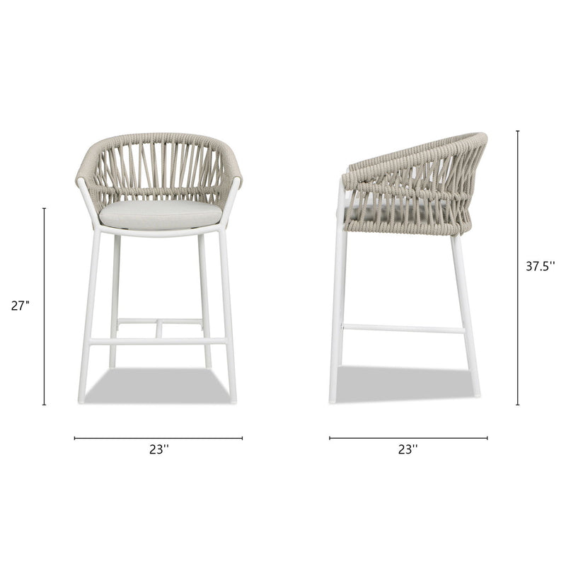 Maiden - Patio Counter Stool Sunproof Olefin (Set of 2) - R&R Furniture Gallery (Fountain Valley, CA)