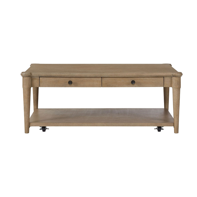 Cocktail Table With Two Storage Drawers And Casters - R&R Furniture Gallery (Fountain Valley, CA)