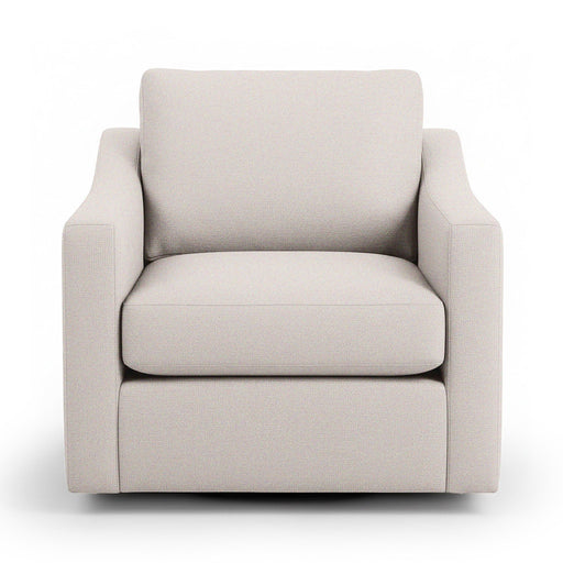 Classic Home Aspen swivel chair with a modern design, featuring a cushioned seat and backrest, on a swivel base.