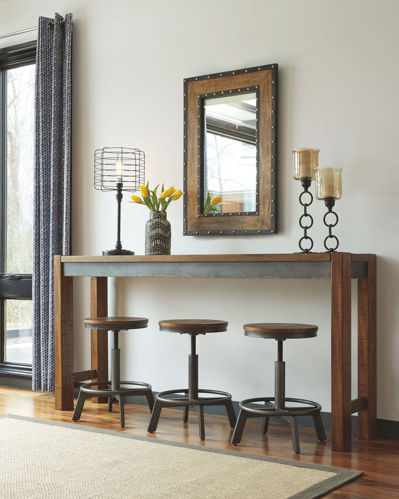 Torjin - Long Counter Table - Dark Brown - R&R Furniture Gallery (Fountain Valley, CA)