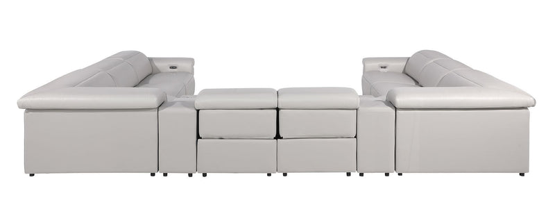 1126 - 10-Piece U-Shaped Sectional Sofa In With 4 Power Recliners & Power Headrests