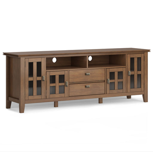 Artisan - TV Media Stand - Rustic Natural Aged Brown - R&R Furniture Gallery (Fountain Valley, CA)