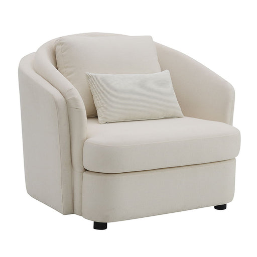 Mariko - Chair With Pillow - Beige Linen - R&R Furniture Gallery (Fountain Valley, CA)