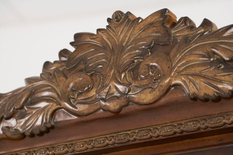 Villa Valencia - Accent Floor Wall Mirror With Storage - Classic Chestnut - R&R Furniture Gallery (Fountain Valley, CA)