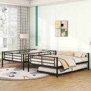 DreamHaus steel construction bunk bed with sturdy frame and twin beds, ideal for space-saving bedroom furniture.