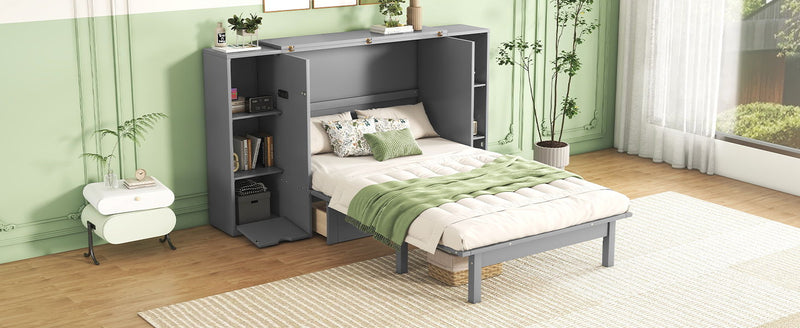 Murphy Bed With Shelves, Drawers And USB Ports - R&R Furniture Gallery (Fountain Valley, CA)