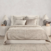 Elegant velvet quilt set with matching shams from Classic Home, featuring a soft, plush texture and sophisticated design.