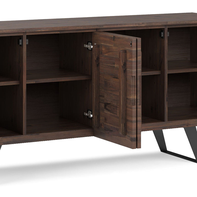 Lowry - Large 4 Door Sideboard Buffet - Distressed Charcoal Brown - R&R Furniture Gallery (Fountain Valley, CA)